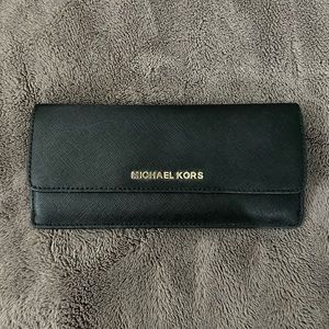 Michael Kors black envelope wallet